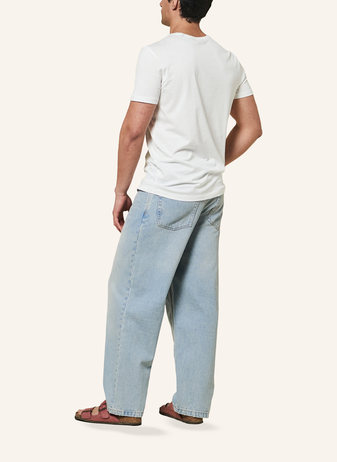 T-Shirt white slim fit Rundhals