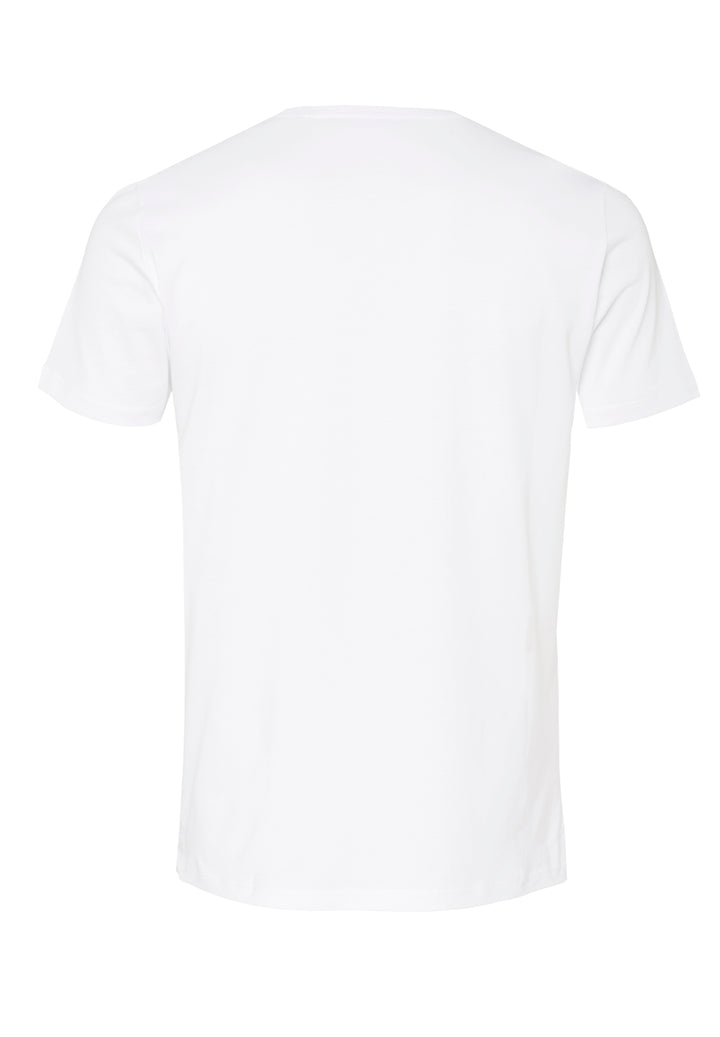 T-Shirt white slim fit Rundhals