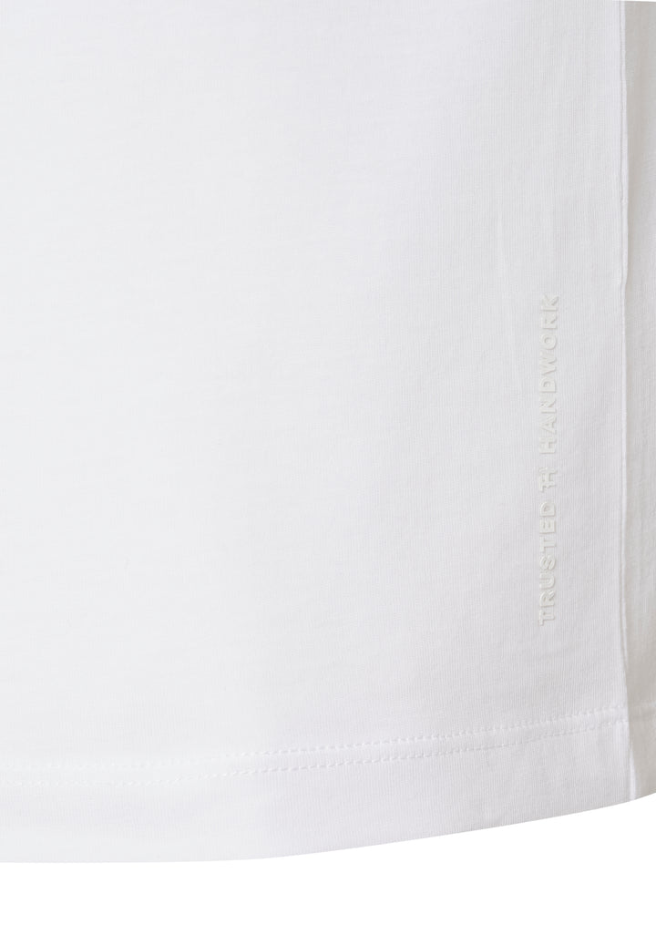 T-Shirt white slim fit Rundhals