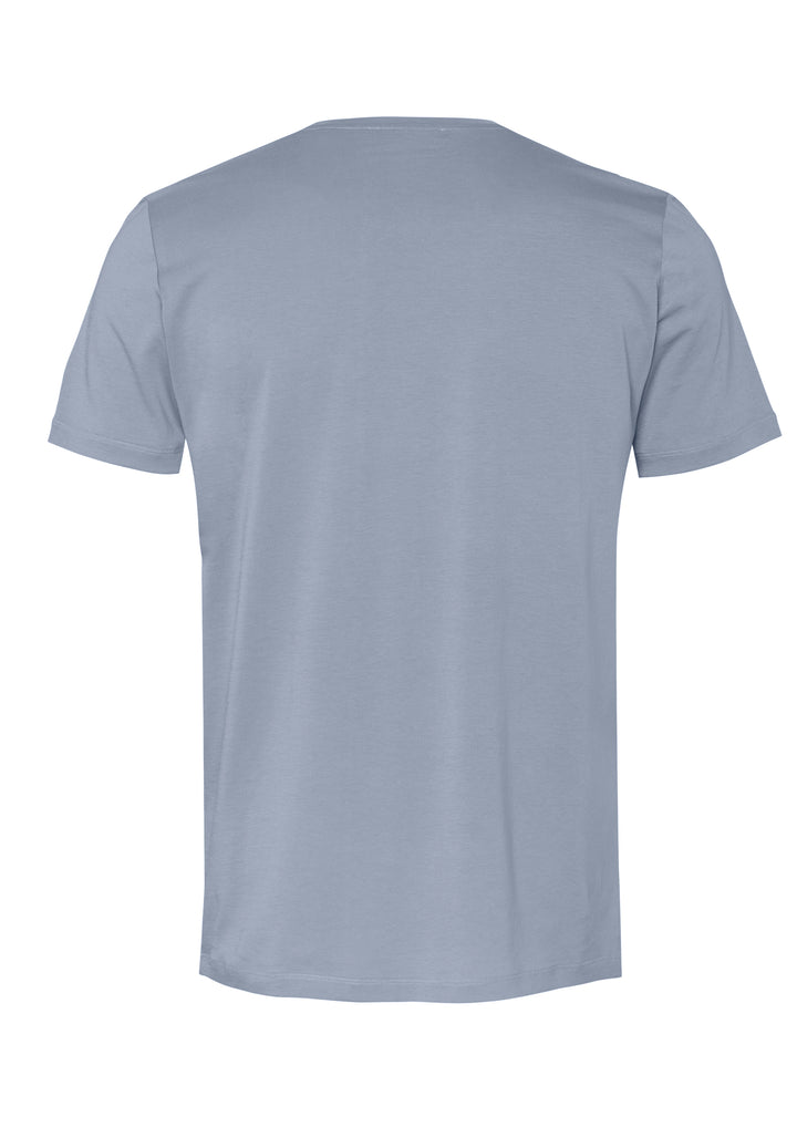 T-Shirt misty blue slim fit Rundhals