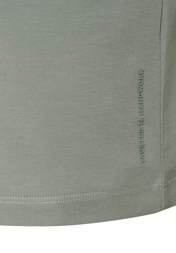 T-shirt white sage slim fit crew neck