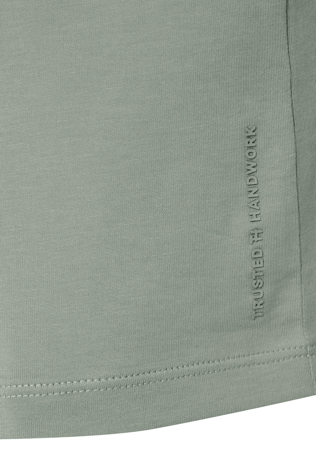 T-shirt white sage slim fit V-neck