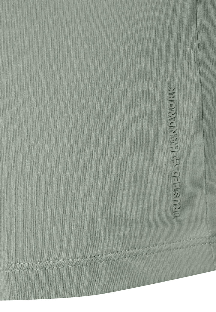 T-shirt white sage slim fit V-neck