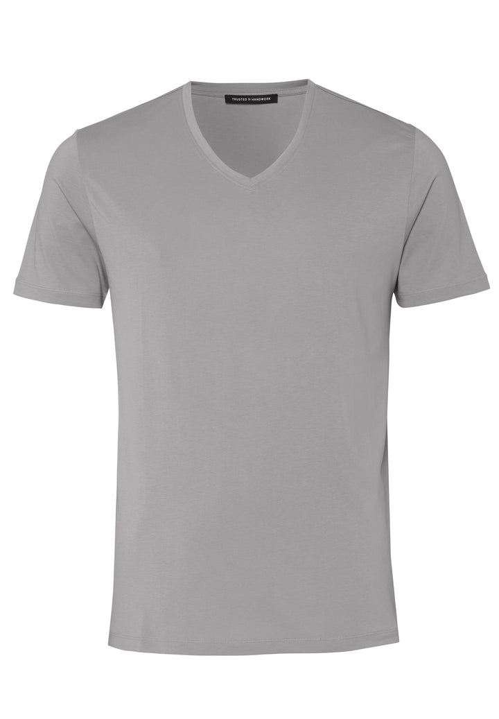 T-Shirt shark gray slim fit V-neck