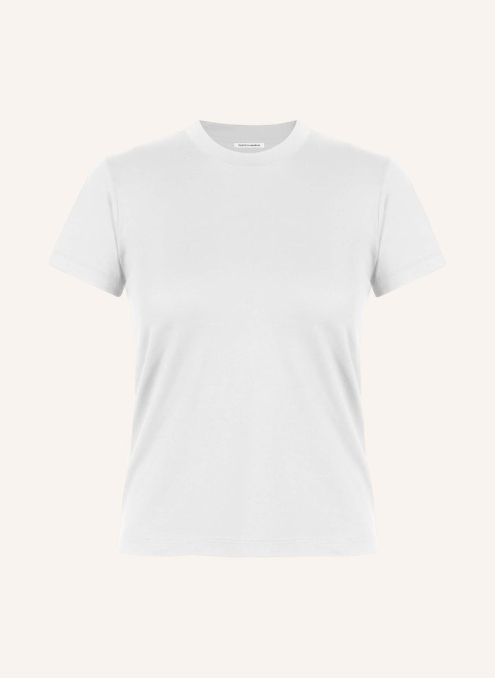 T-Shirt Woman white regular fit round neck