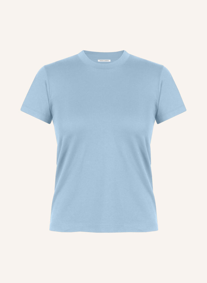 T-Shirt Women blue cashmere regular fit crew neck