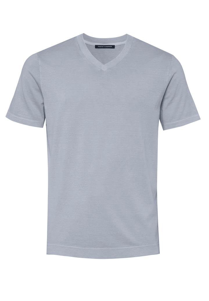 T-Shirt faded ocean slim fit V-neck