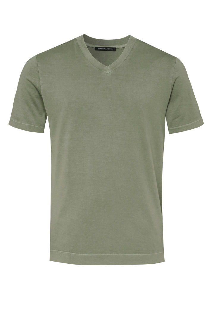 T-Shirt faded pine slim fit V Neck