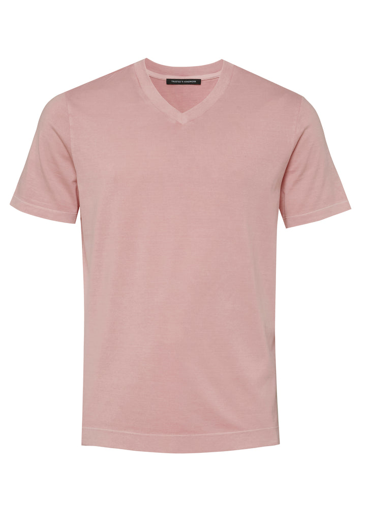 T-Shirt coral stone slim fit V Neck