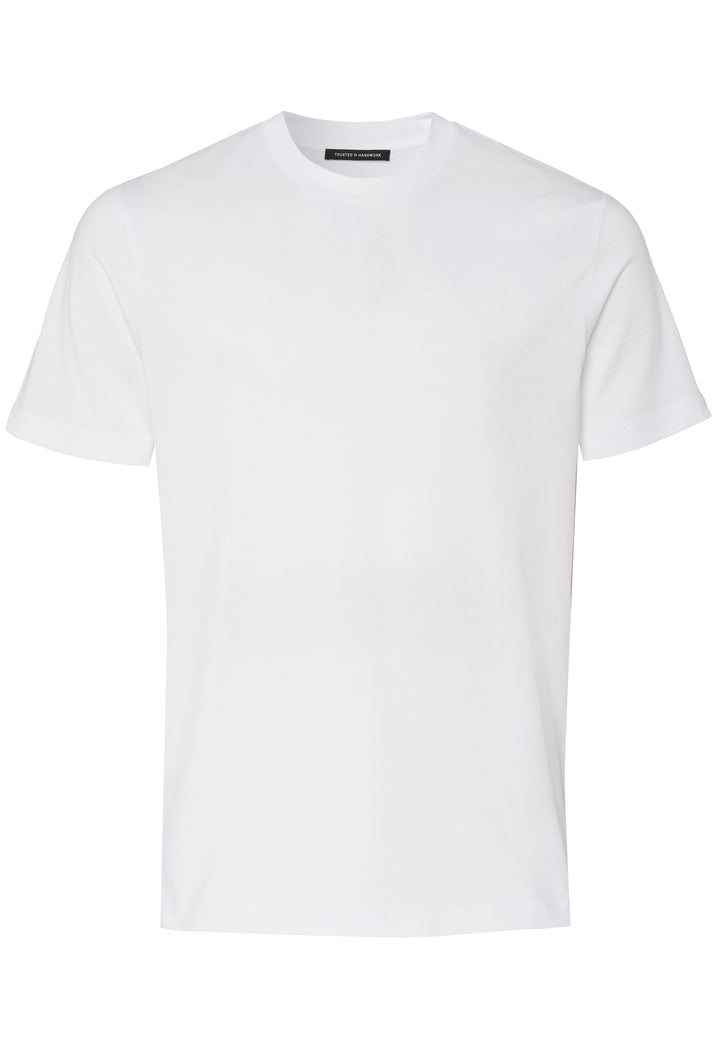 T-Shirt white regular fit crew neck