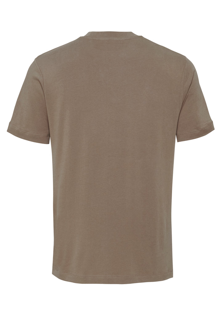 T-Shirt teak regular fit Rundhals