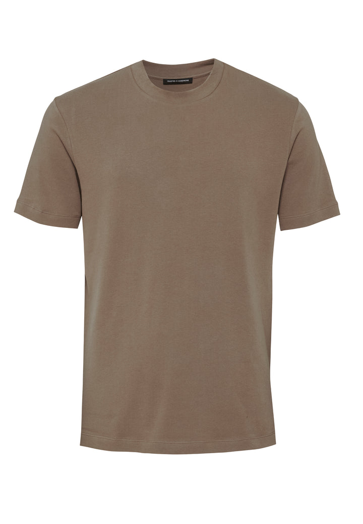 T-Shirt teak regular fit Rundhals