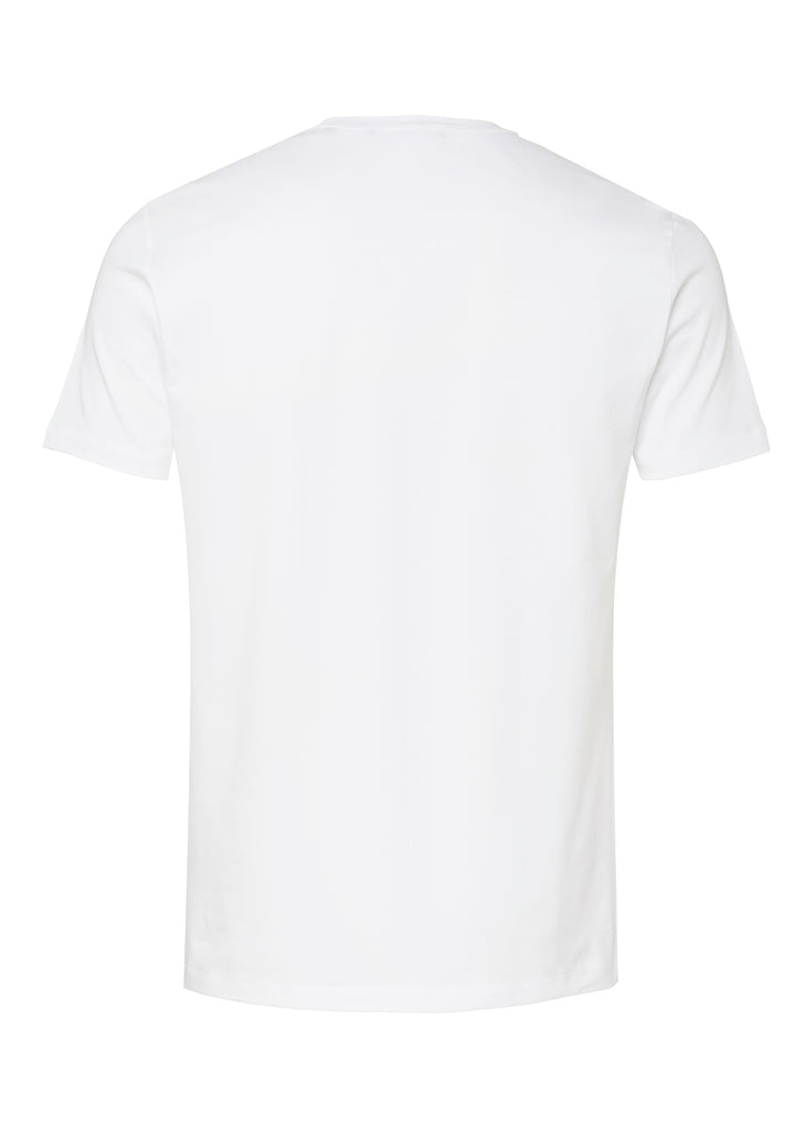 T-shirt white slim fit round neck
