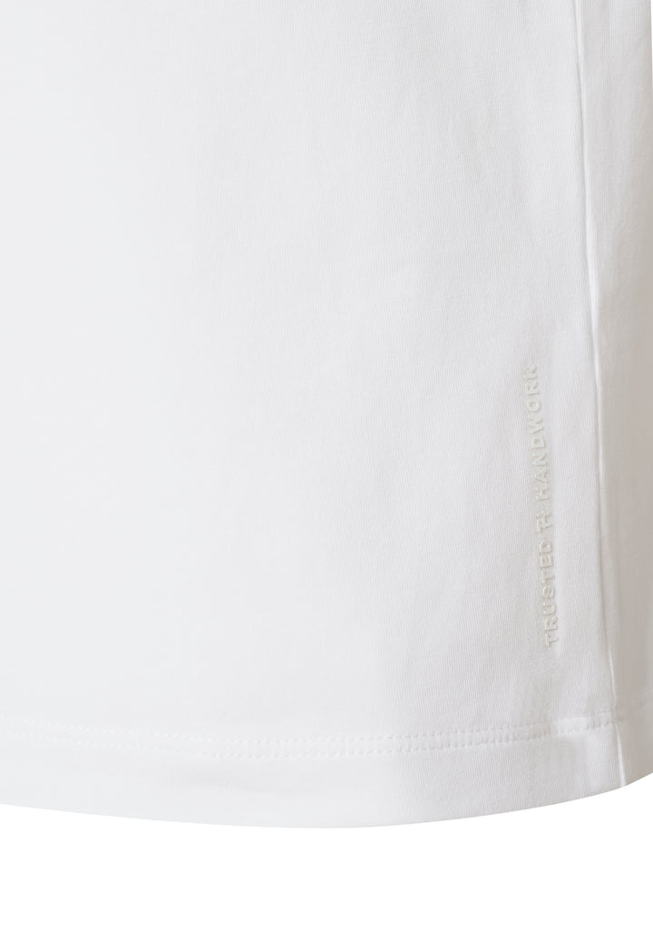 T-shirt white slim fit round neck
