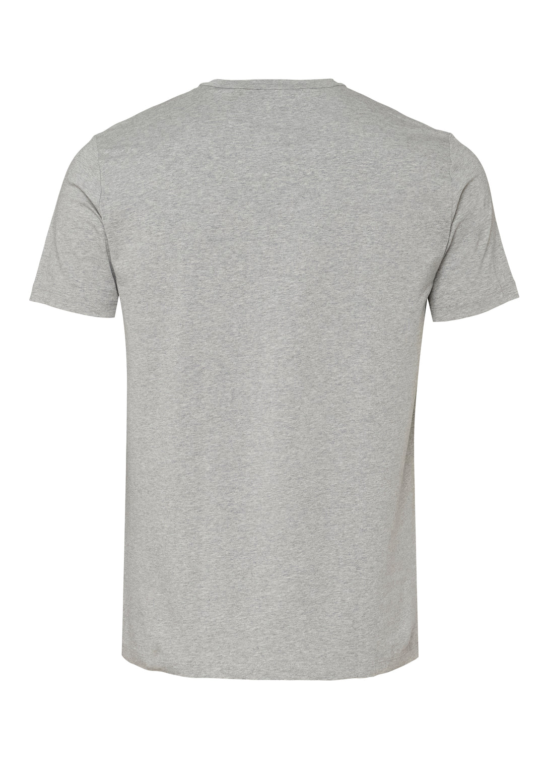 T-shirt gray melange slim fit round neck