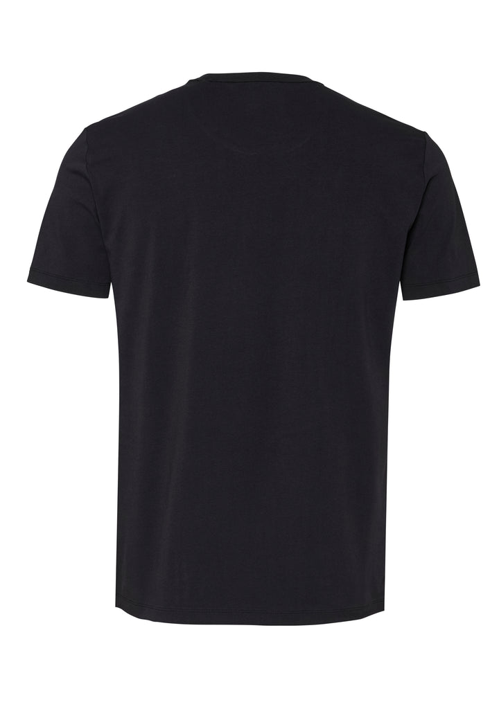 T-shirt black slim fit round neck