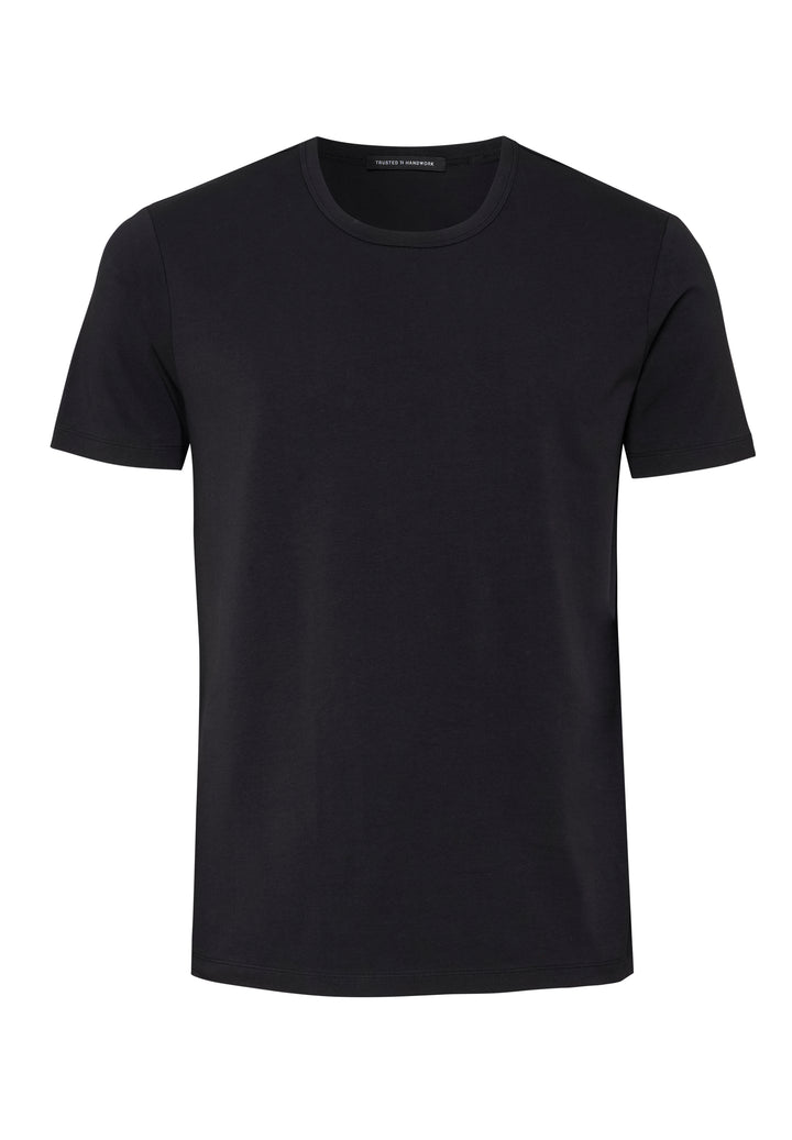 T-shirt black slim fit round neck