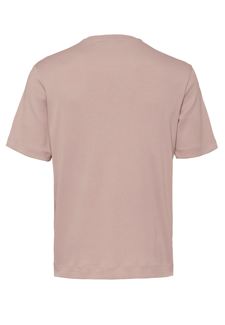 T-Shirt mauve regular fit Rundhals
