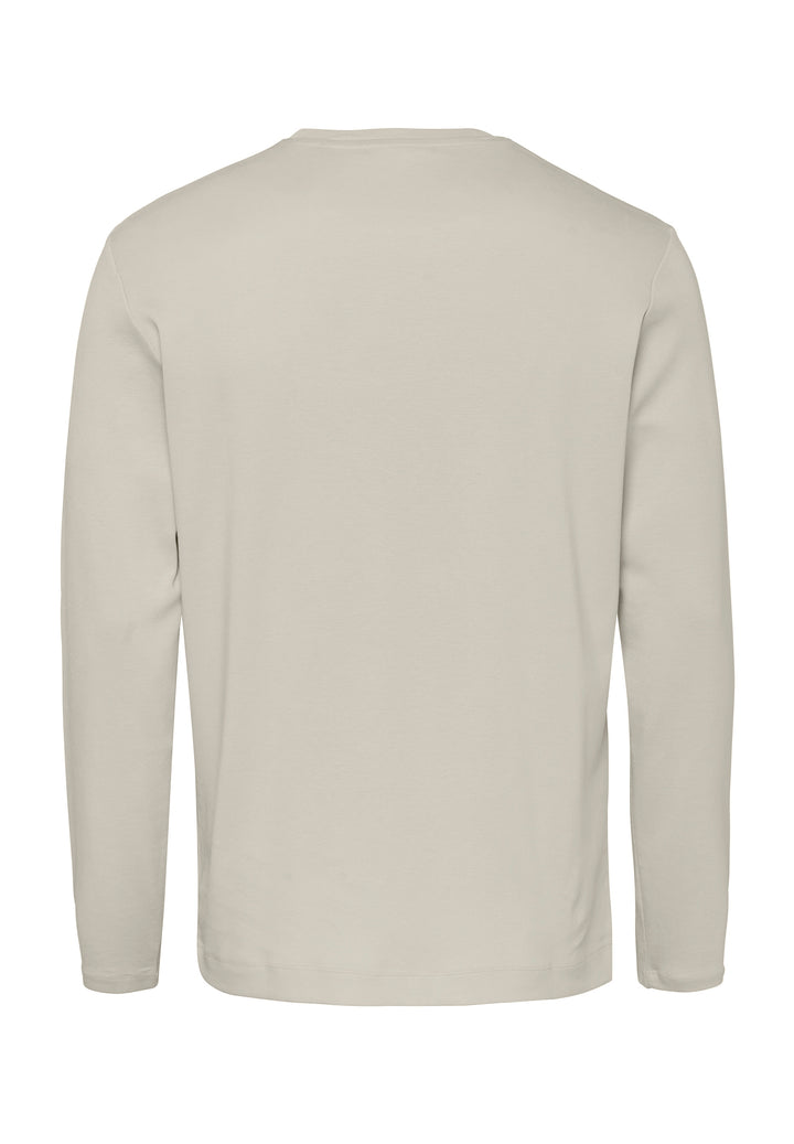 Long-sleeve shirt white willow regular fit crew neck