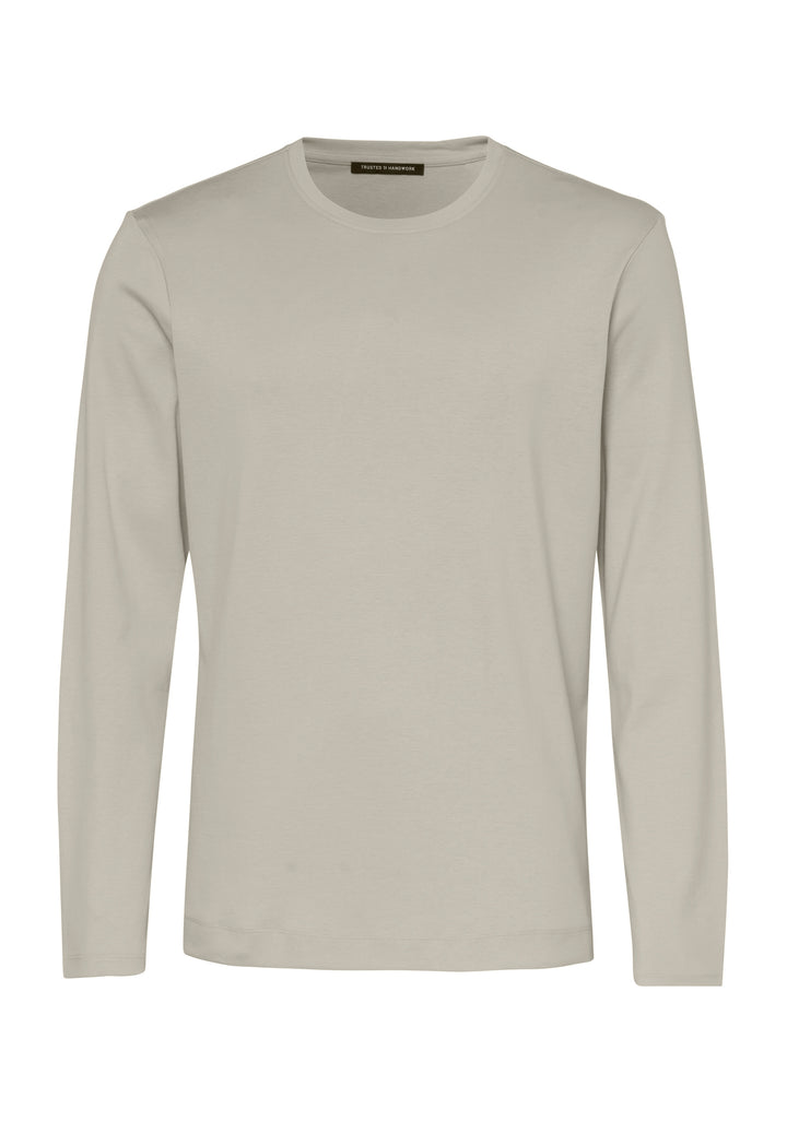 Long-sleeve shirt white willow regular fit crew neck