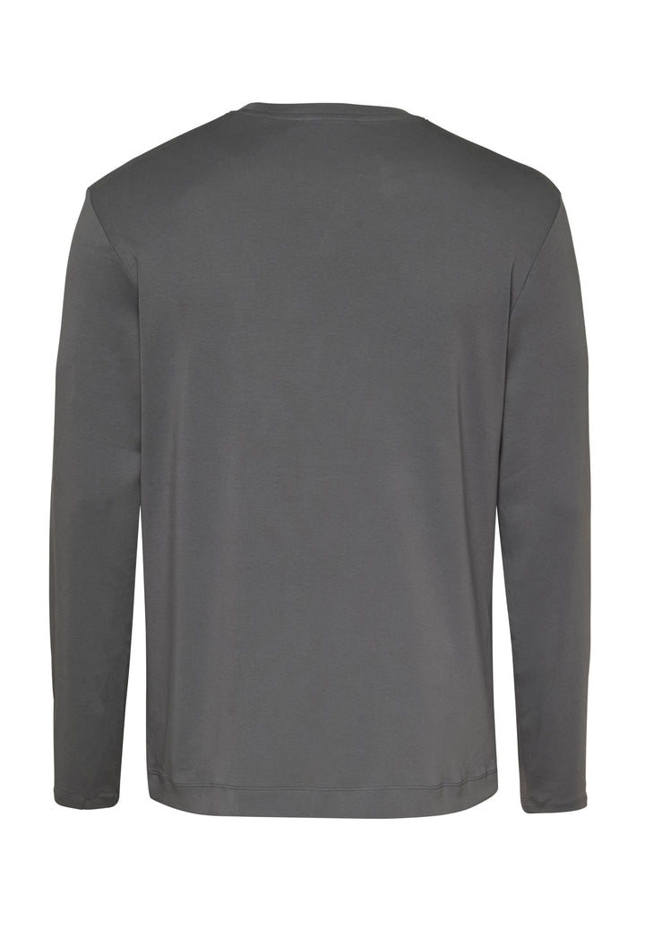 Long-sleeve shirt shark grey regular fit crew neck
