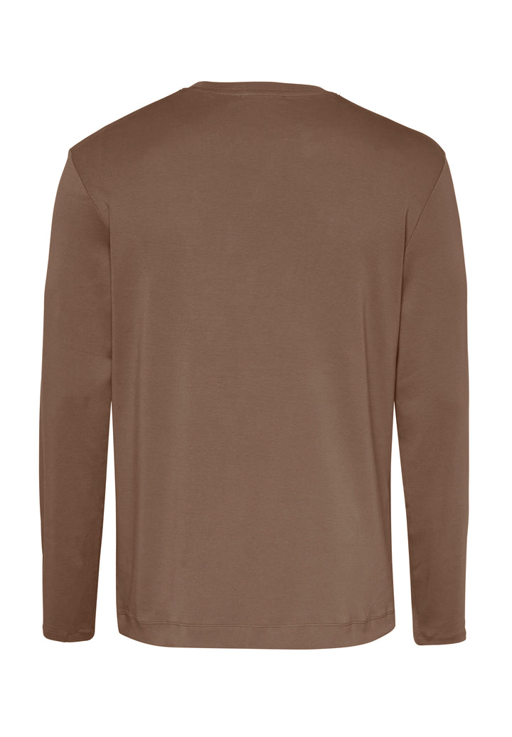 Long-sleeved shirt teak regular fit crew neck