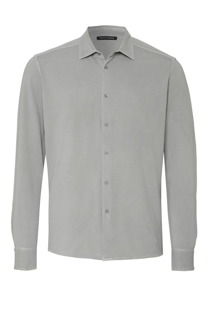 Longsleeve Shirt shark grey  regular fit Kentkragen