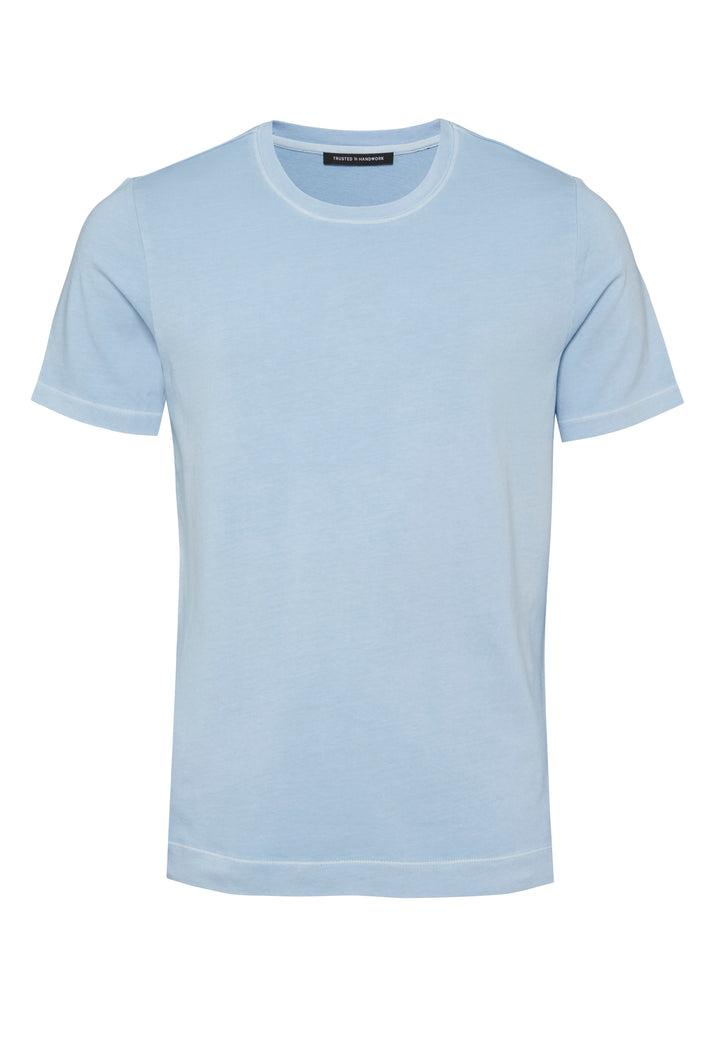 T-shirt salty blue slim fit round neck