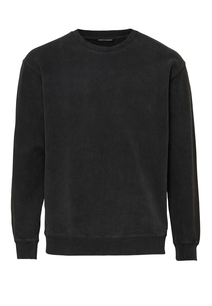 Long-sleeve shirt navy regular fit crew neck