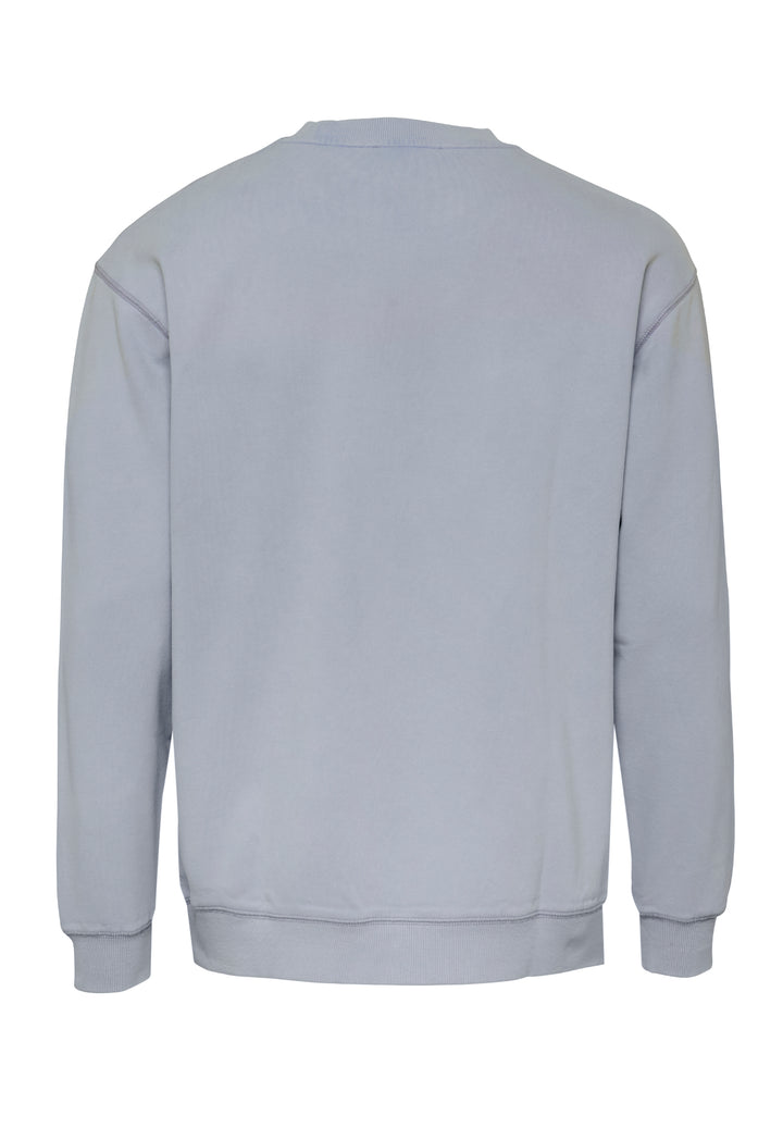 Long-sleeve shirt, faded ocean, regular fit, crew neck