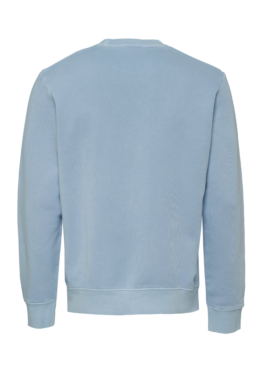 Long-sleeve Shirt Salty Blue Slim Fit Crew Neck