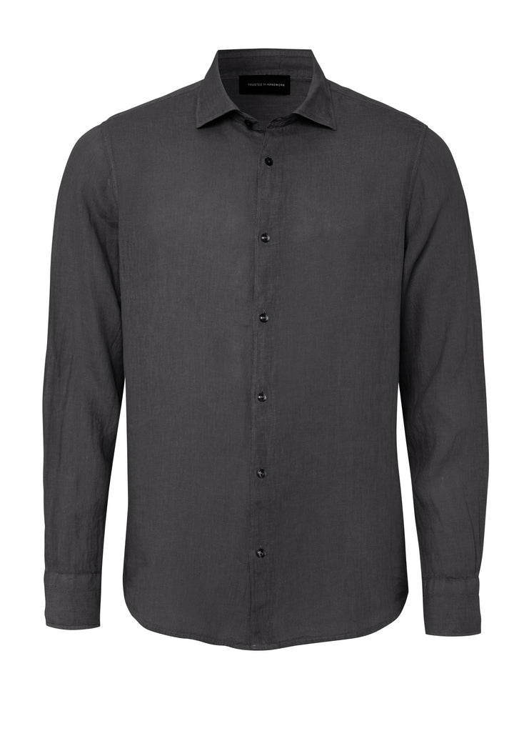 Longsleeve Hemd graphite regular fit Kentkragen