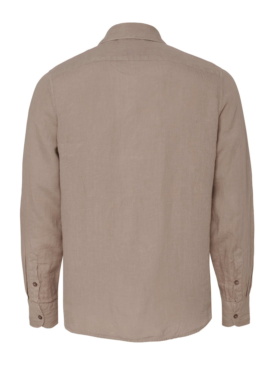 Long-sleeve shirt teak regular fit crew neck