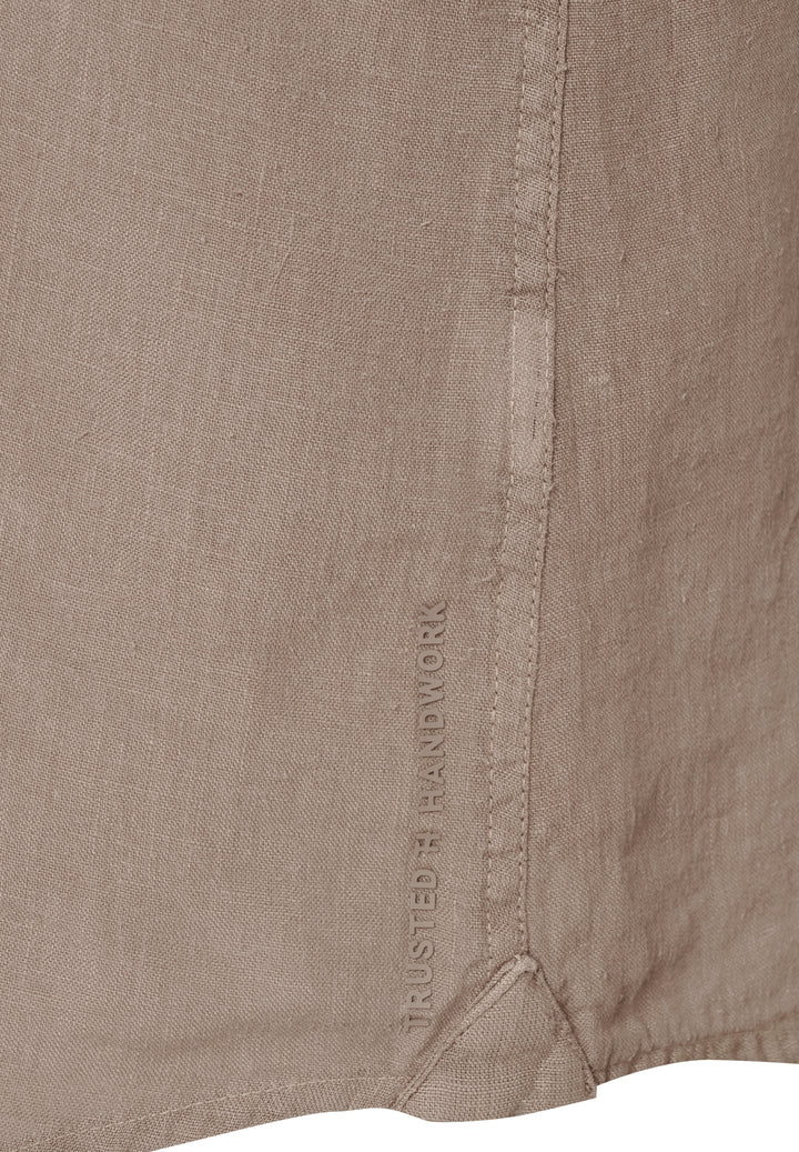 Long-sleeve shirt teak regular fit crew neck