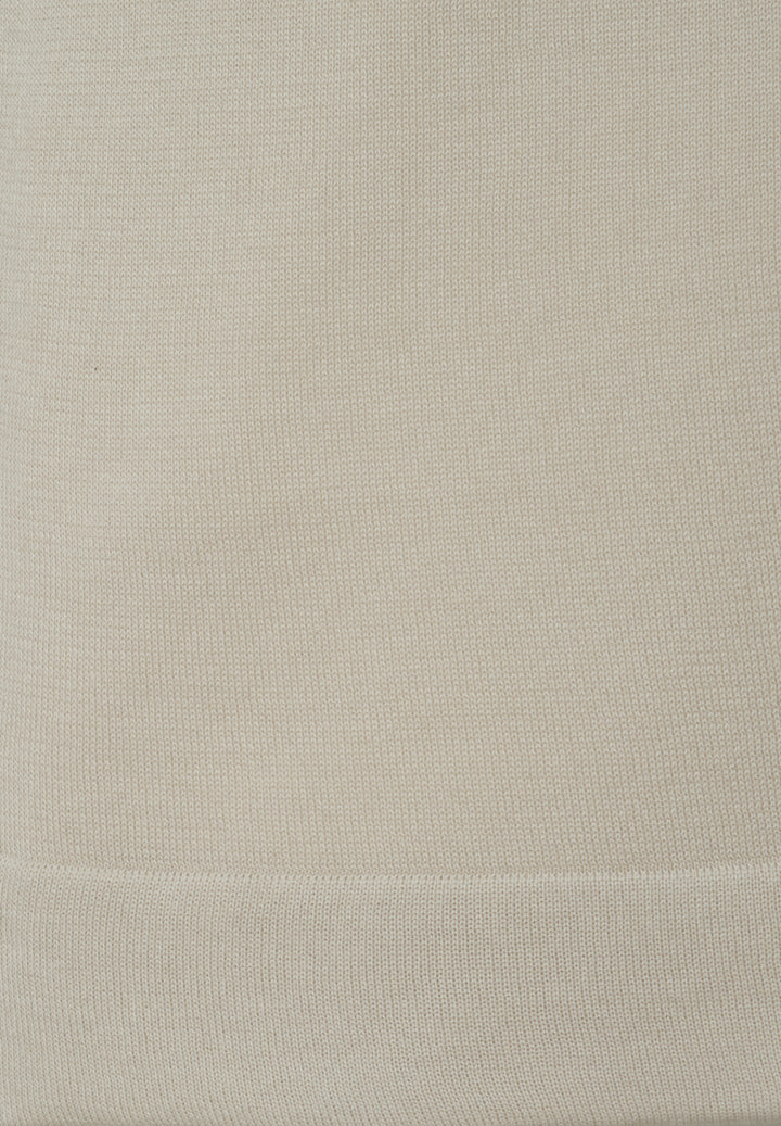 Knitted T-shirt linen slim fit round neck