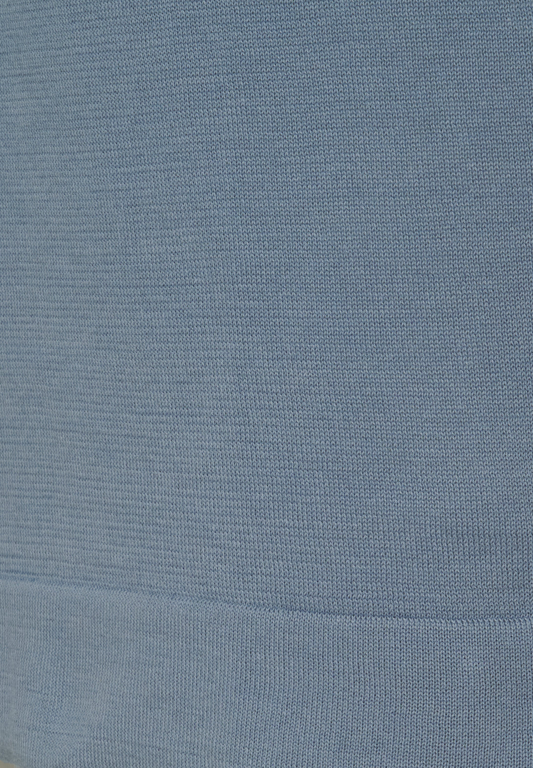 Knitted T-shirt misty blue slim fit crew neck
