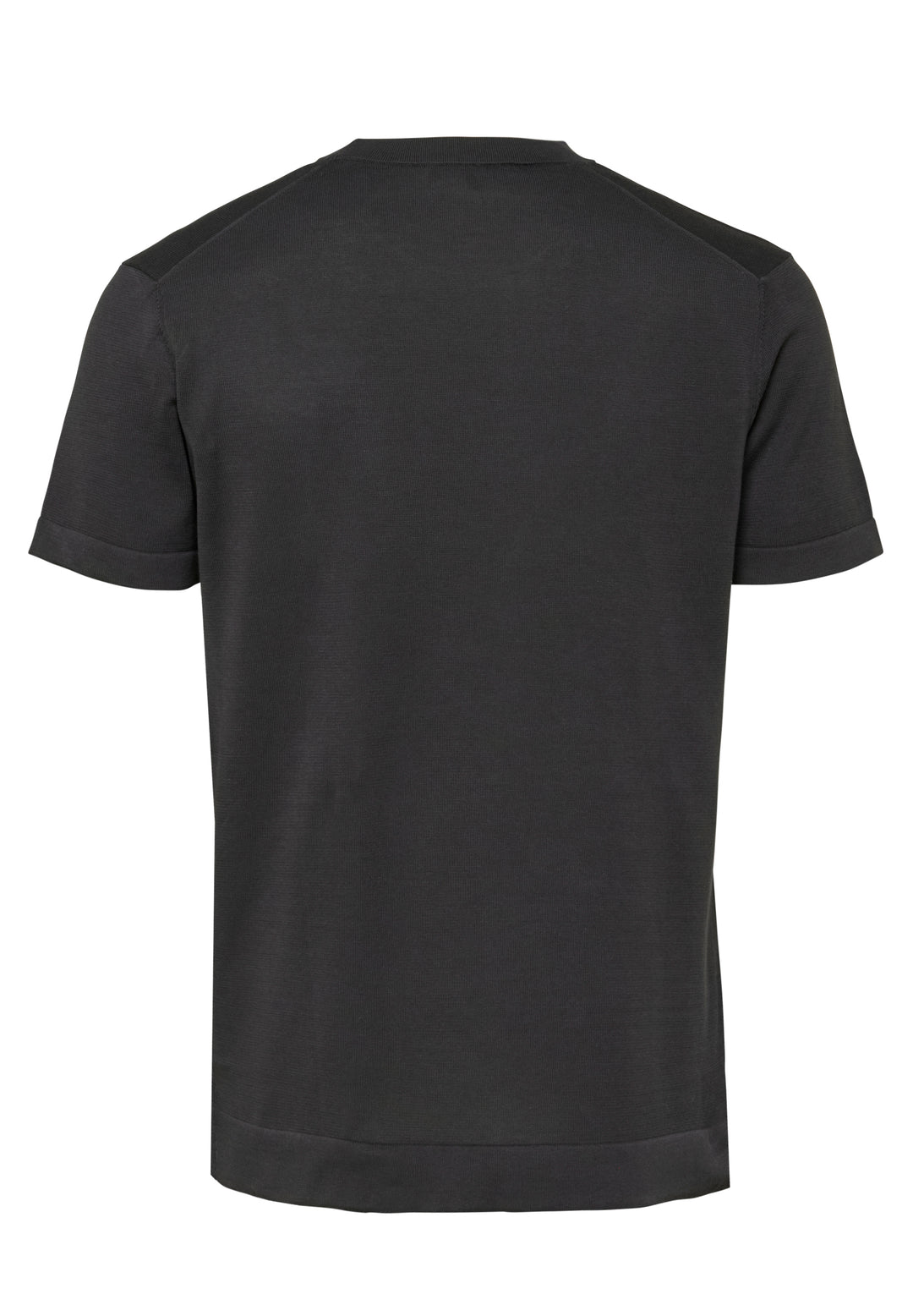 Knitted T-shirt graphite slim fit crew neck