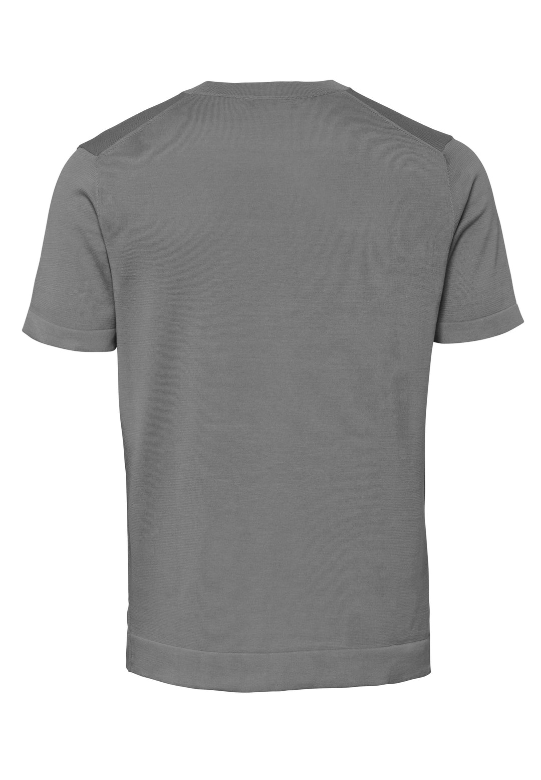 Knitted T-shirt shark grey slim fit crew neck