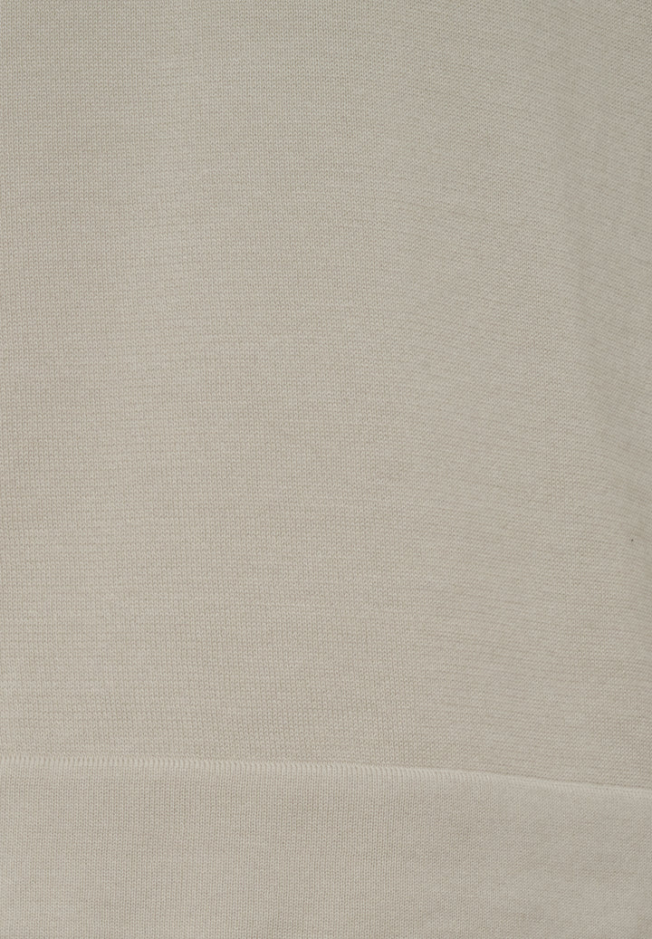 Knitted Long-Sleeve Shirt Linen Slim Fit Round Neck
