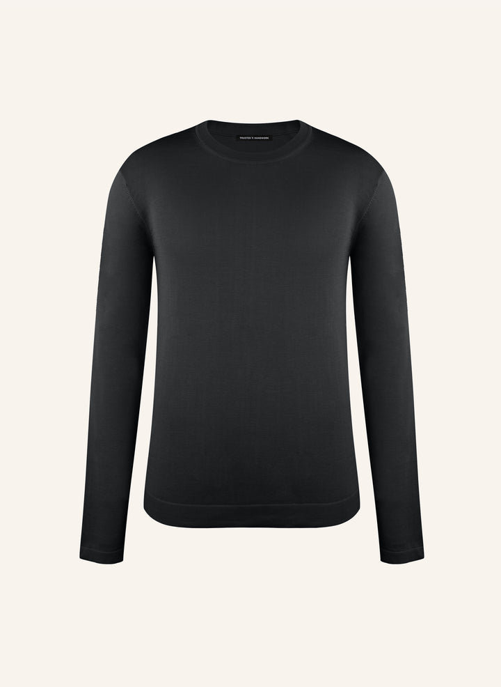 Longsleeve Shirt graphite slim fit Rundhals