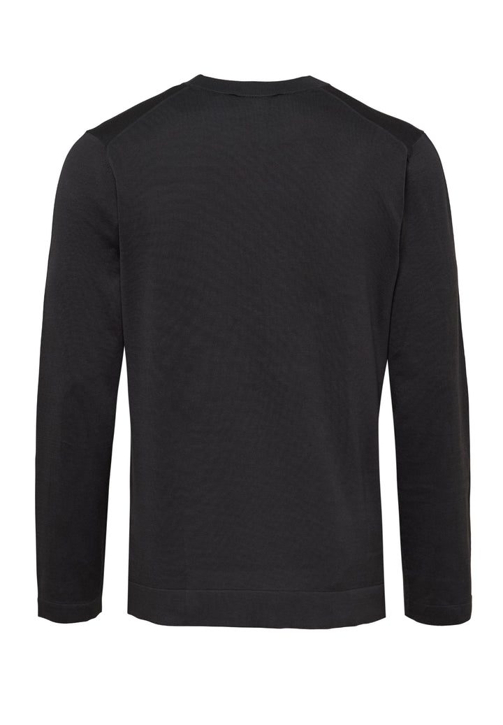 Longsleeve Shirt graphite slim fit Rundhals