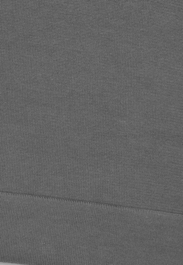 Knitted Long-Sleeve Shirt shark grey slim fit crew neck