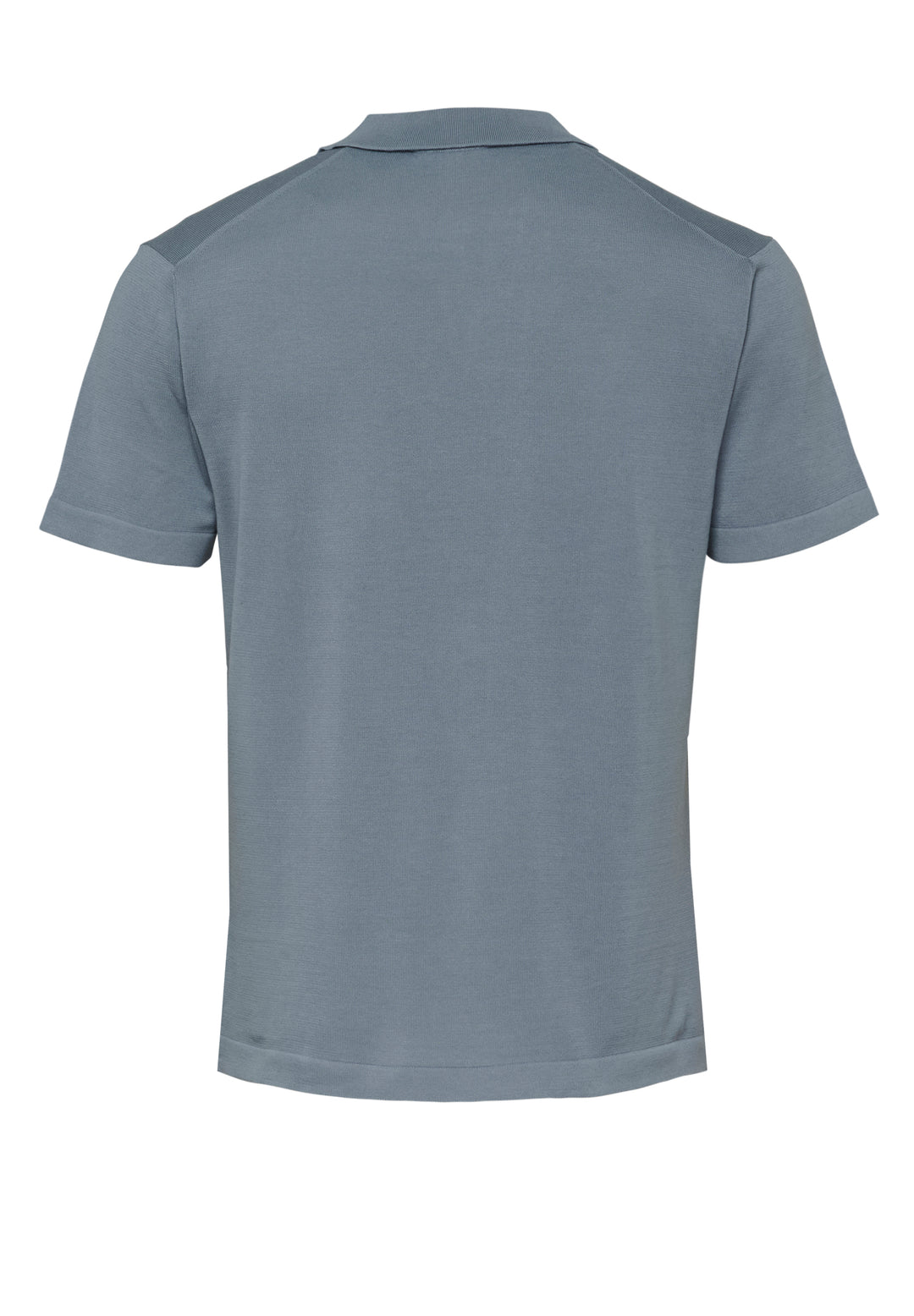 Knitted Polo misty blue slim fit Polo collar