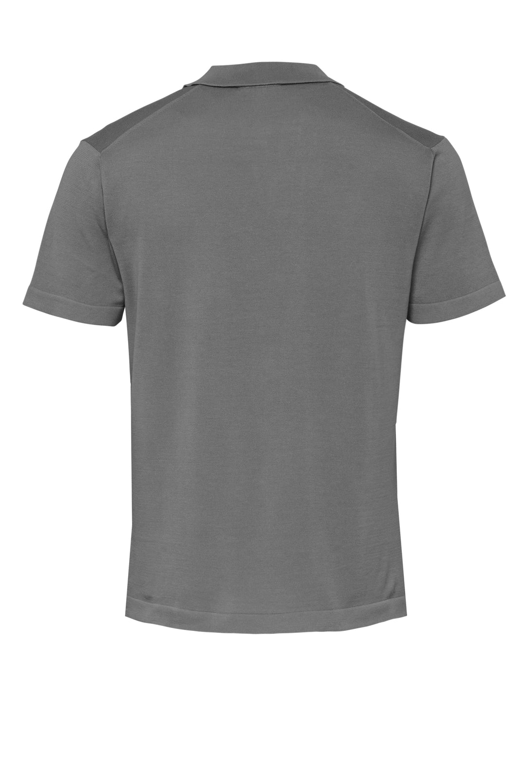 Knitted polo shirt shark gray slim fit polo collar