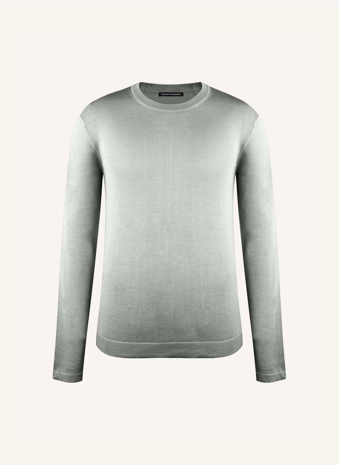 Longsleeve Shirt ice grey slim fit Rundhals