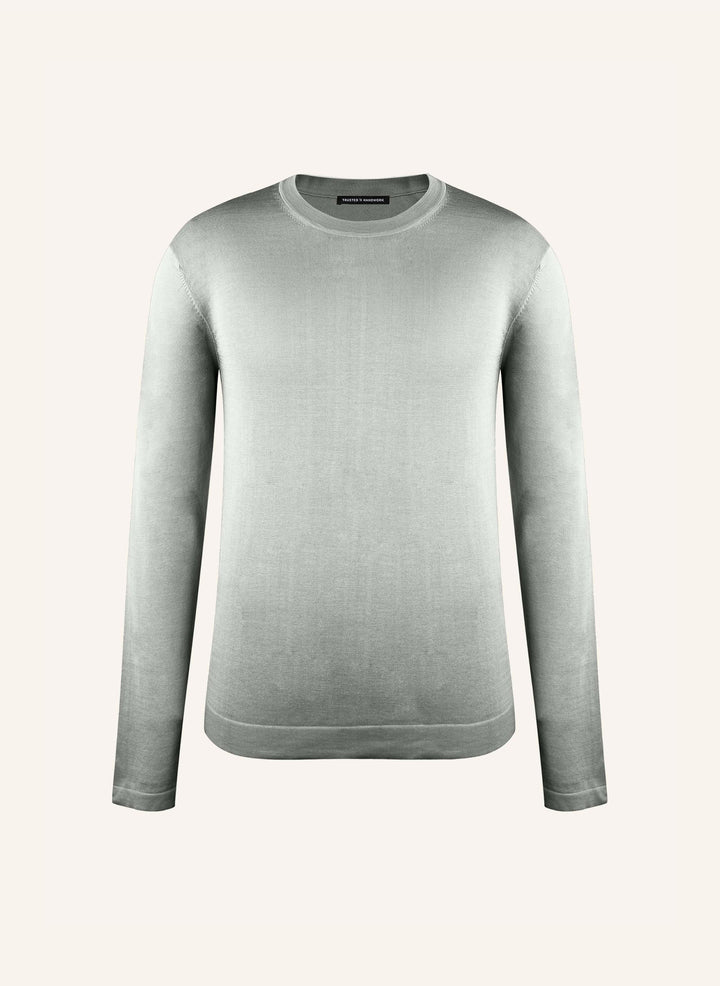 Longsleeve Shirt ice grey slim fit Rundhals