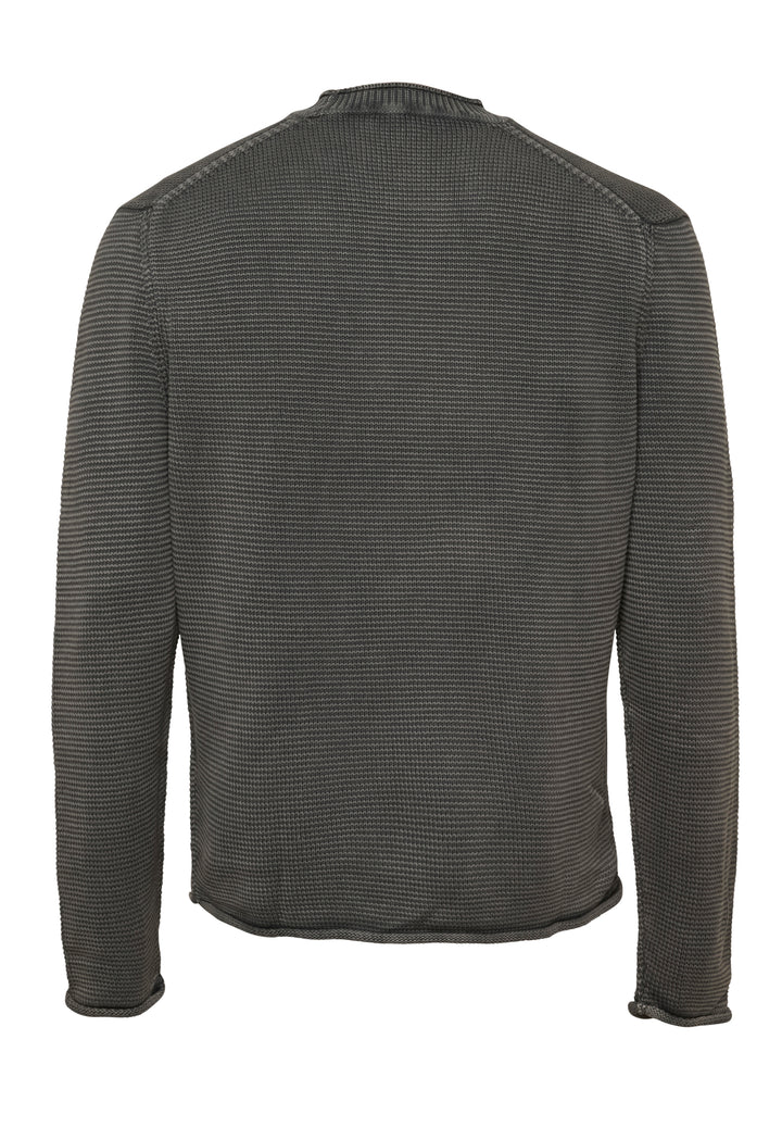 Knitted jumper shark grey regular fit crew neck