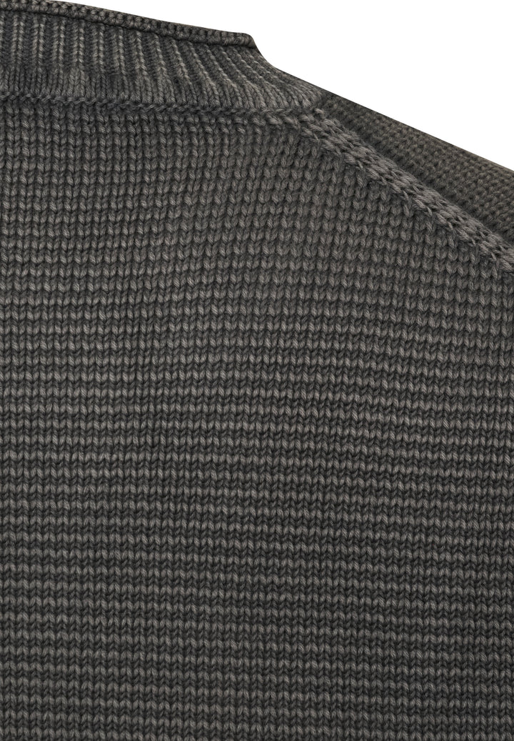 Knitted jumper shark grey regular fit crew neck