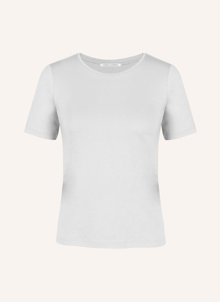 T-Shirt Woman white slim fit Rundhals