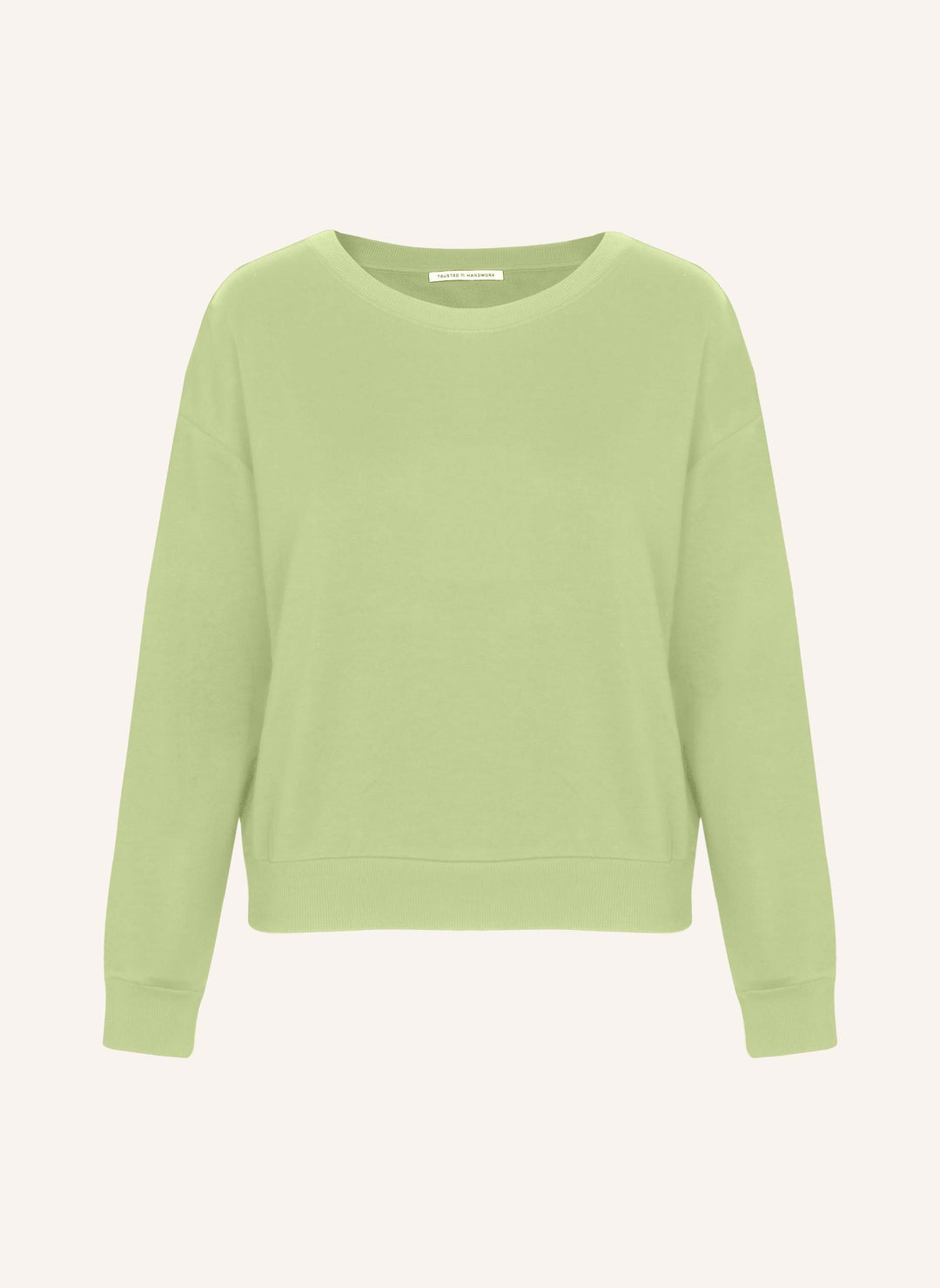 Longsleeve Shirt Woman lime regular fit Rundhals